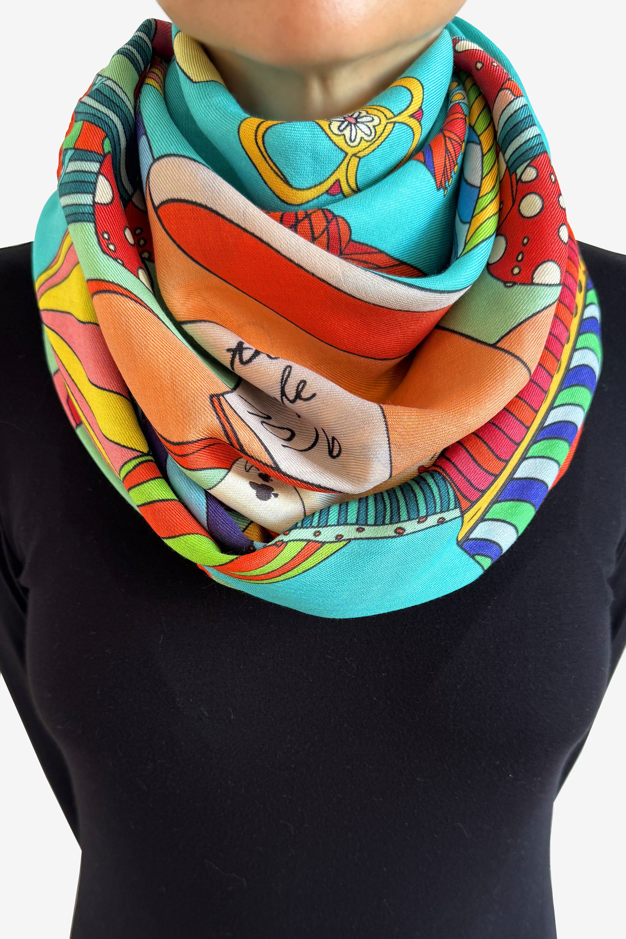 Alice's world Aqua 136 Wool Silk