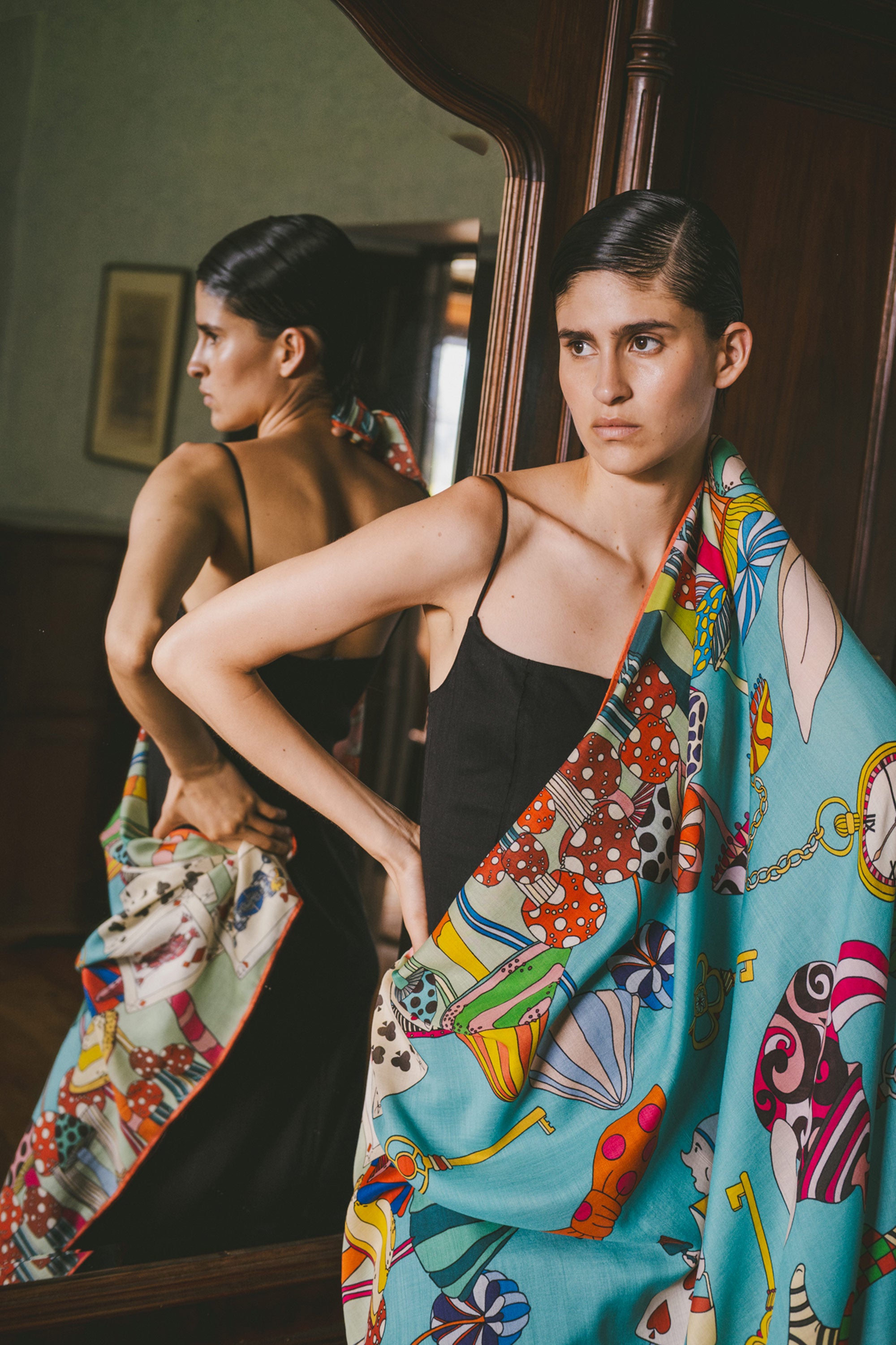 Alice's world Aqua 136 Wool Silk