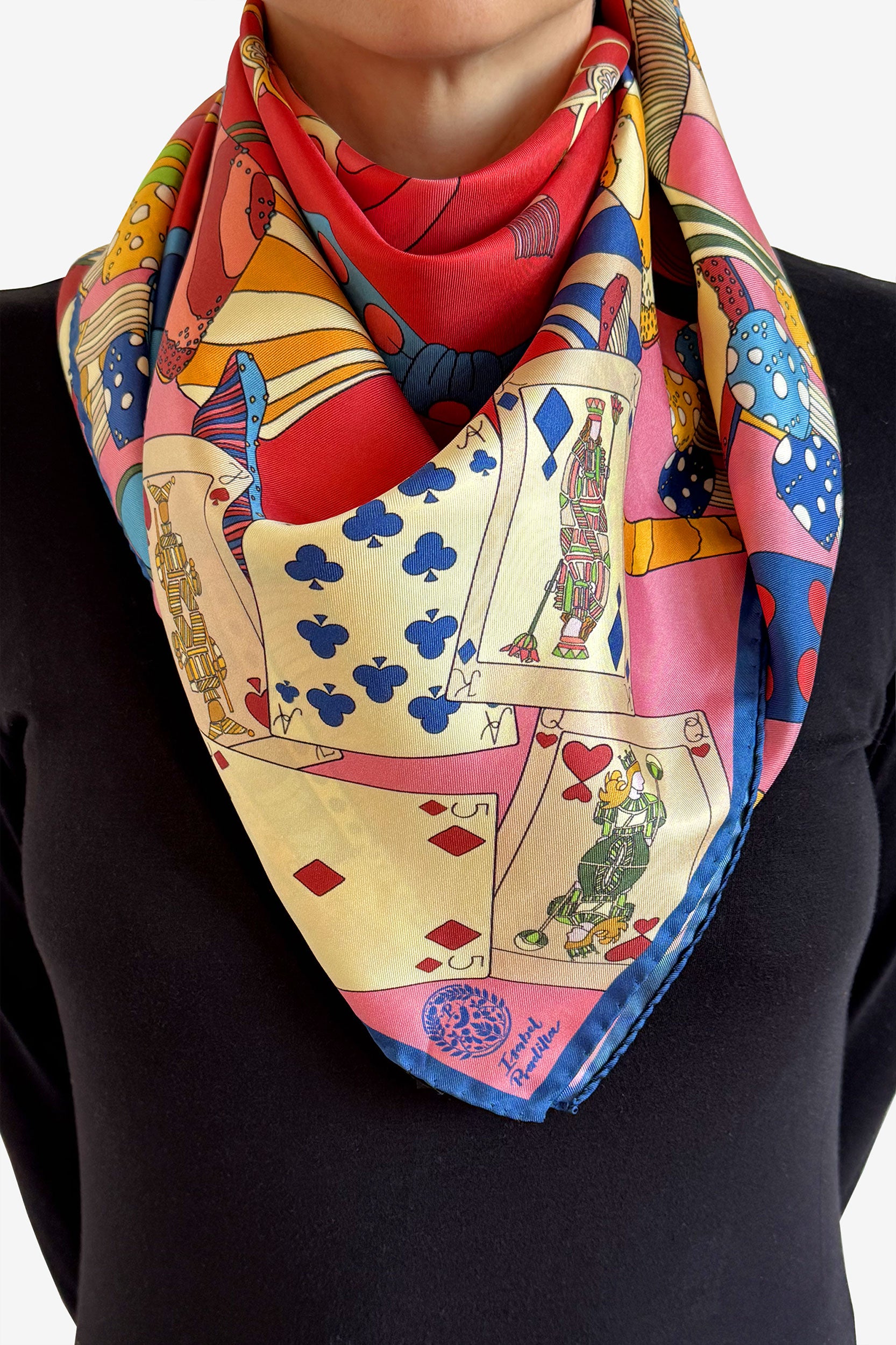 Alice's world Red 90 Silk Twill