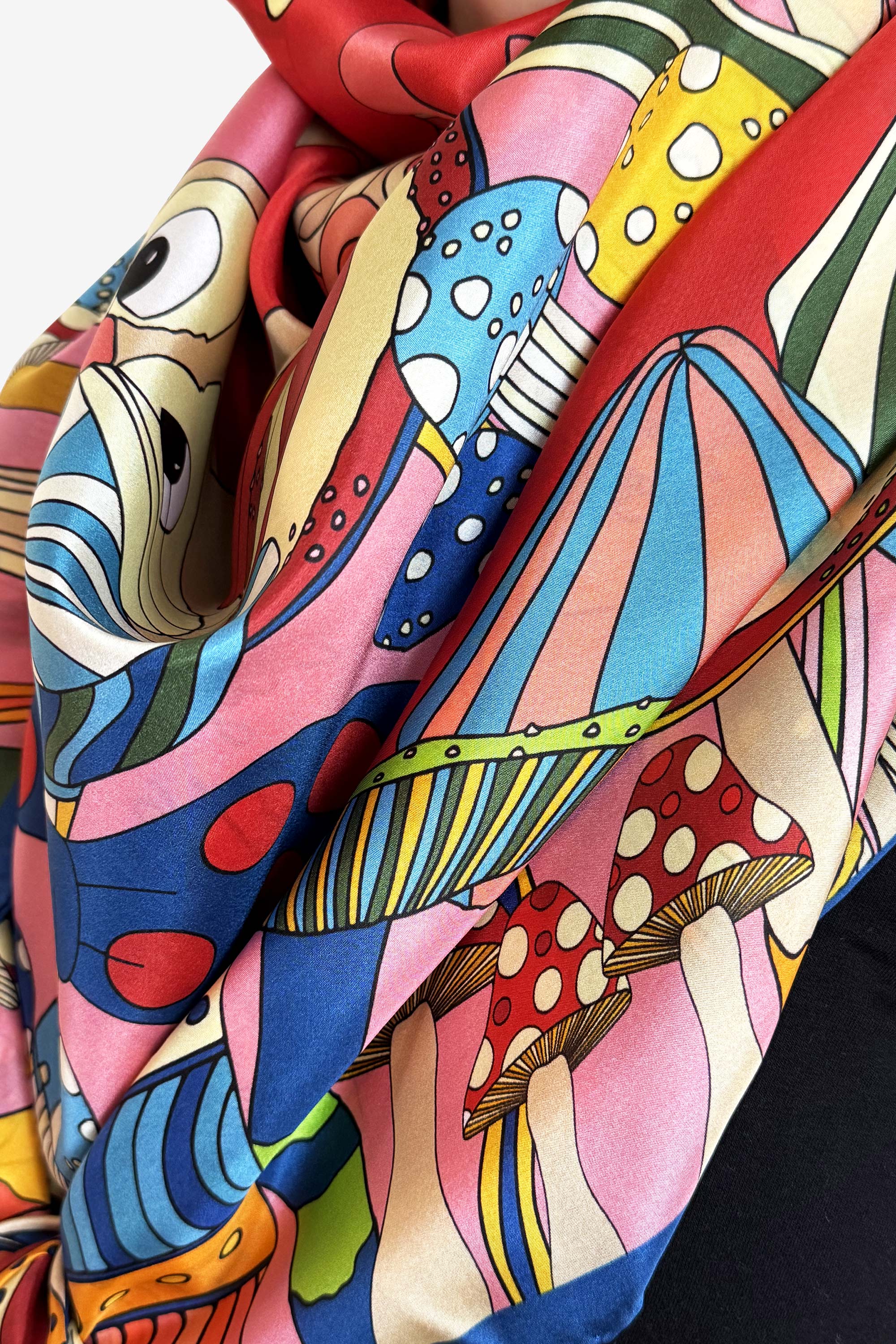 Alice's world Red 136 Silk Habotai