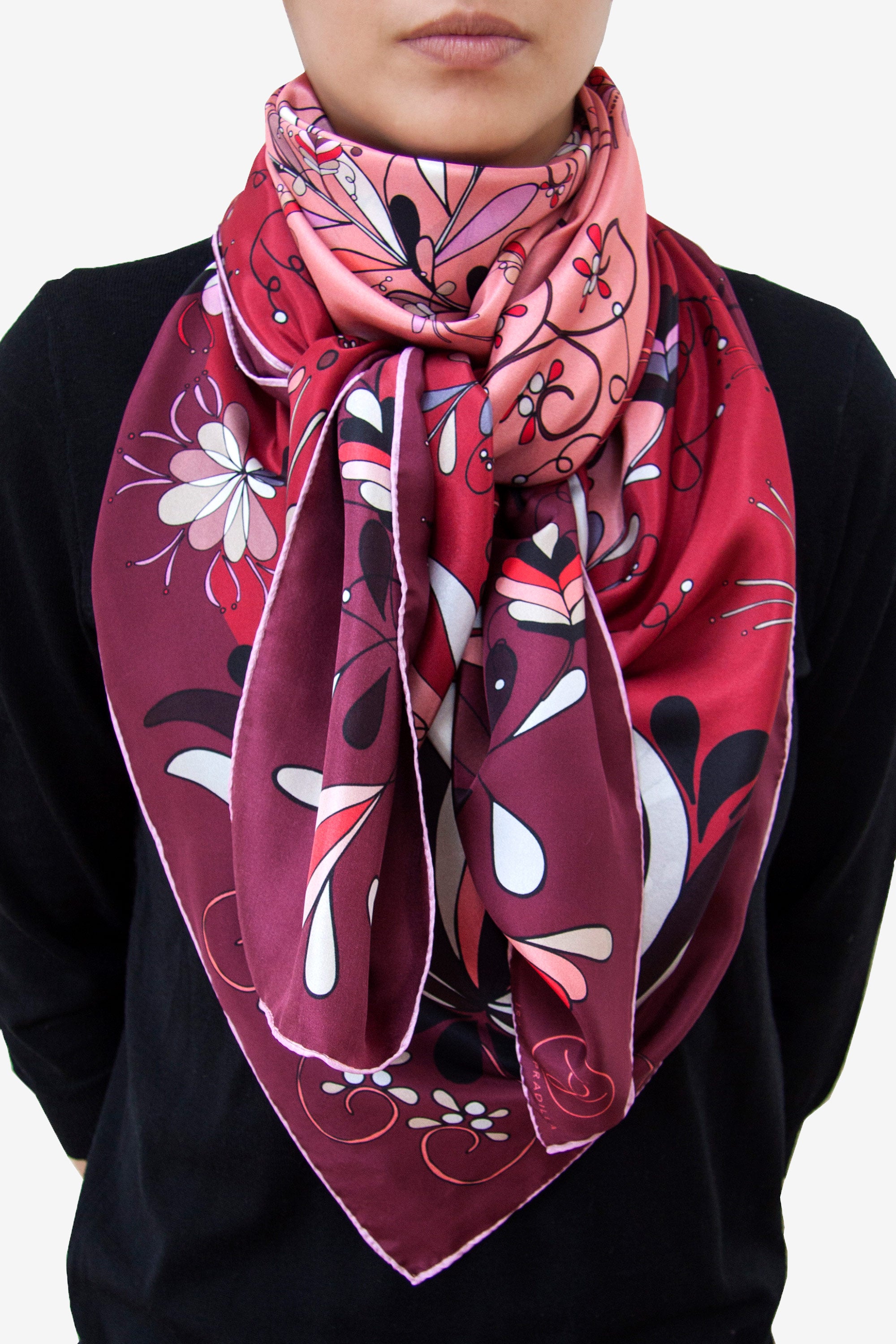 Carmen Bordeaux 136 Silk Habotai