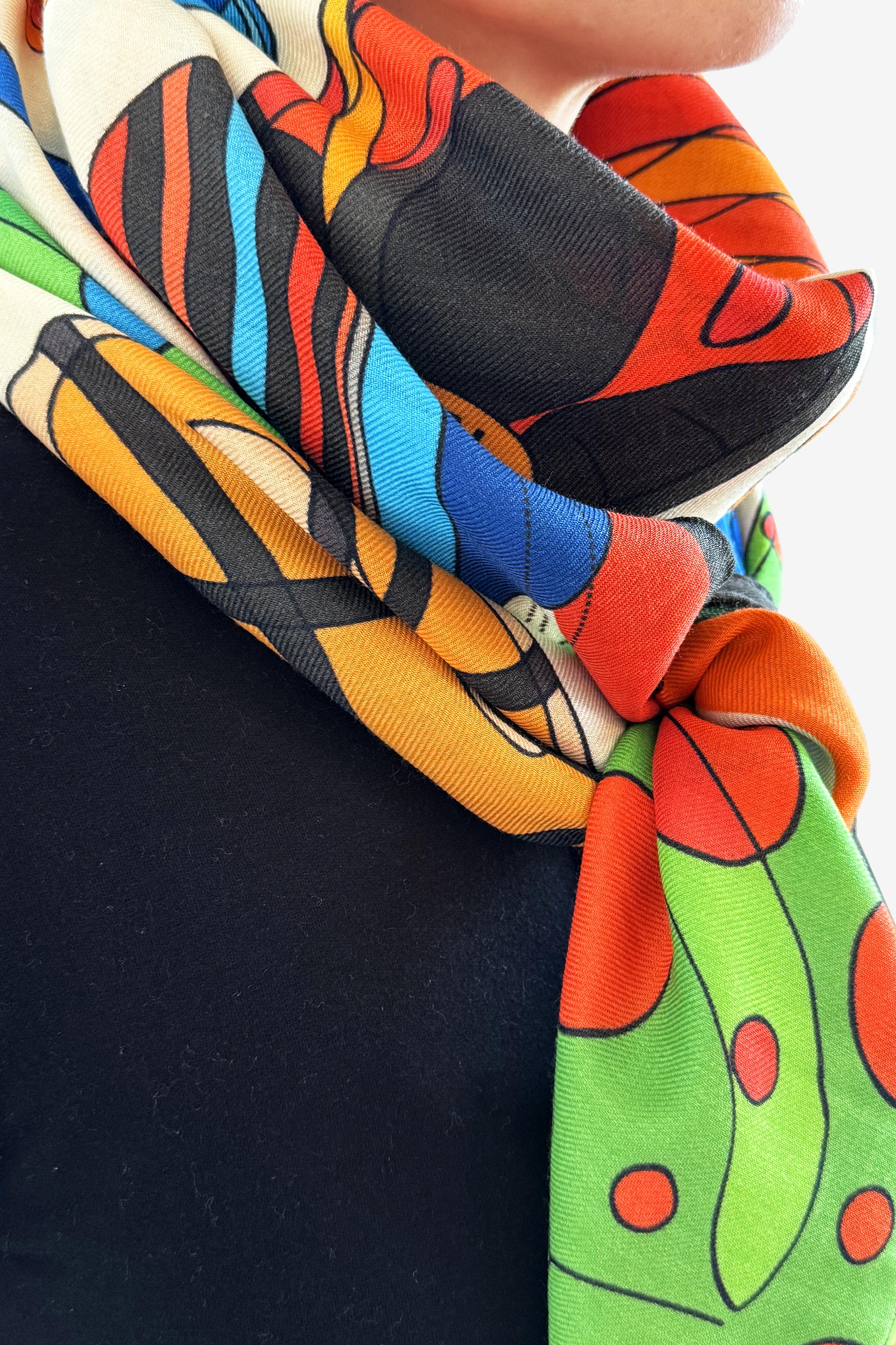 Color is Joy red 136 Wool silk