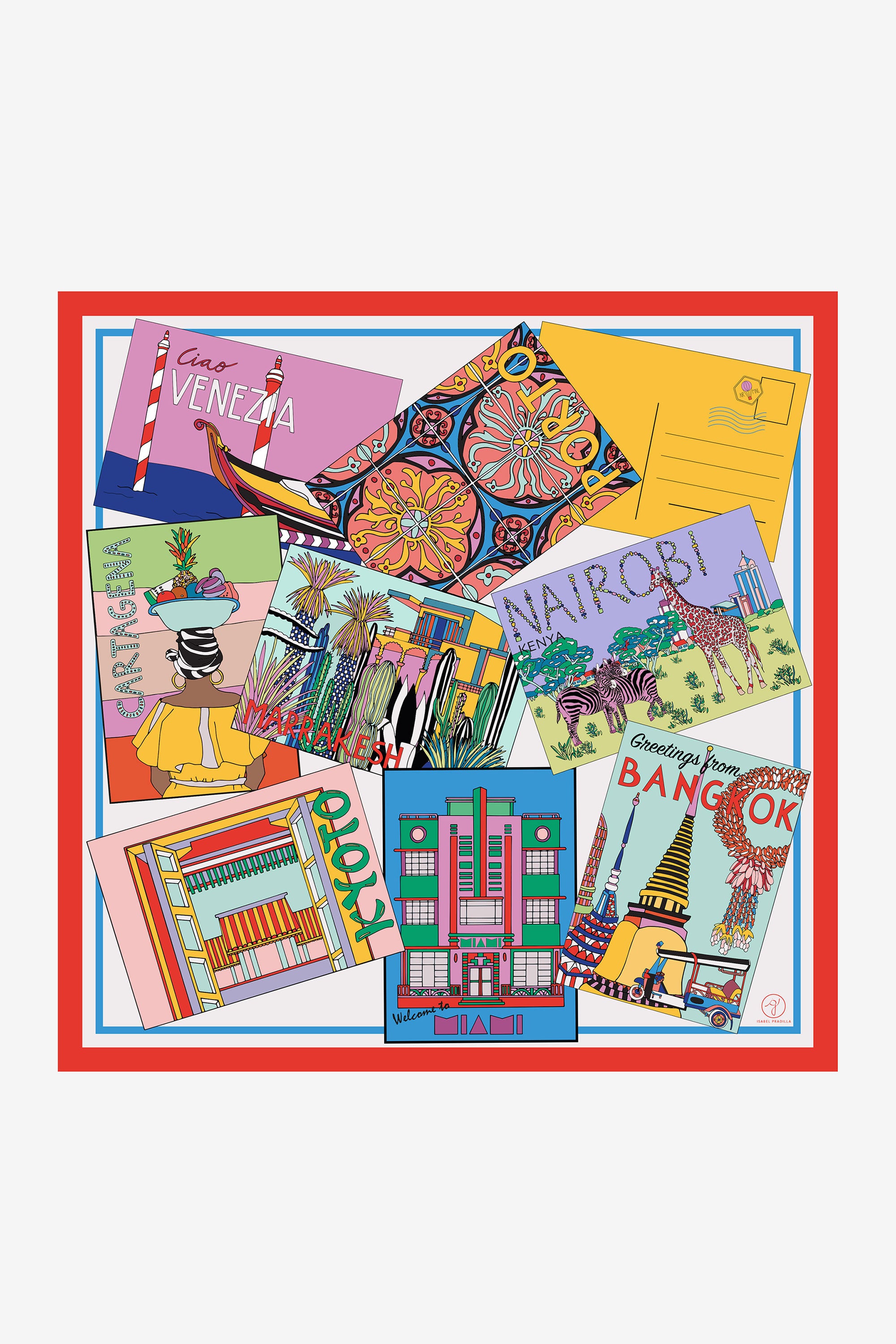 Maurilia multi 90 Silk Twill