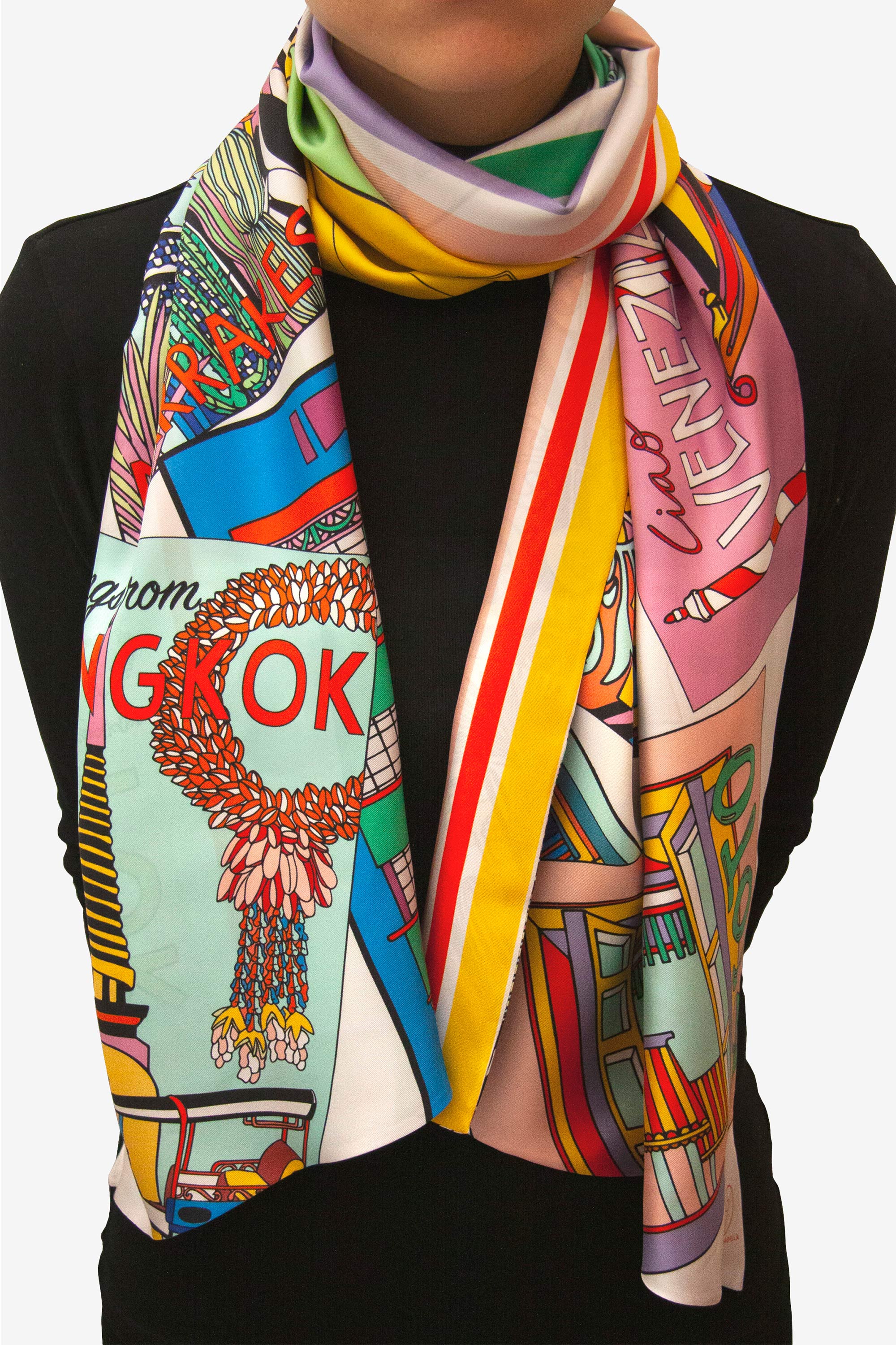 Maurilia multi 40x180 Silk Twill