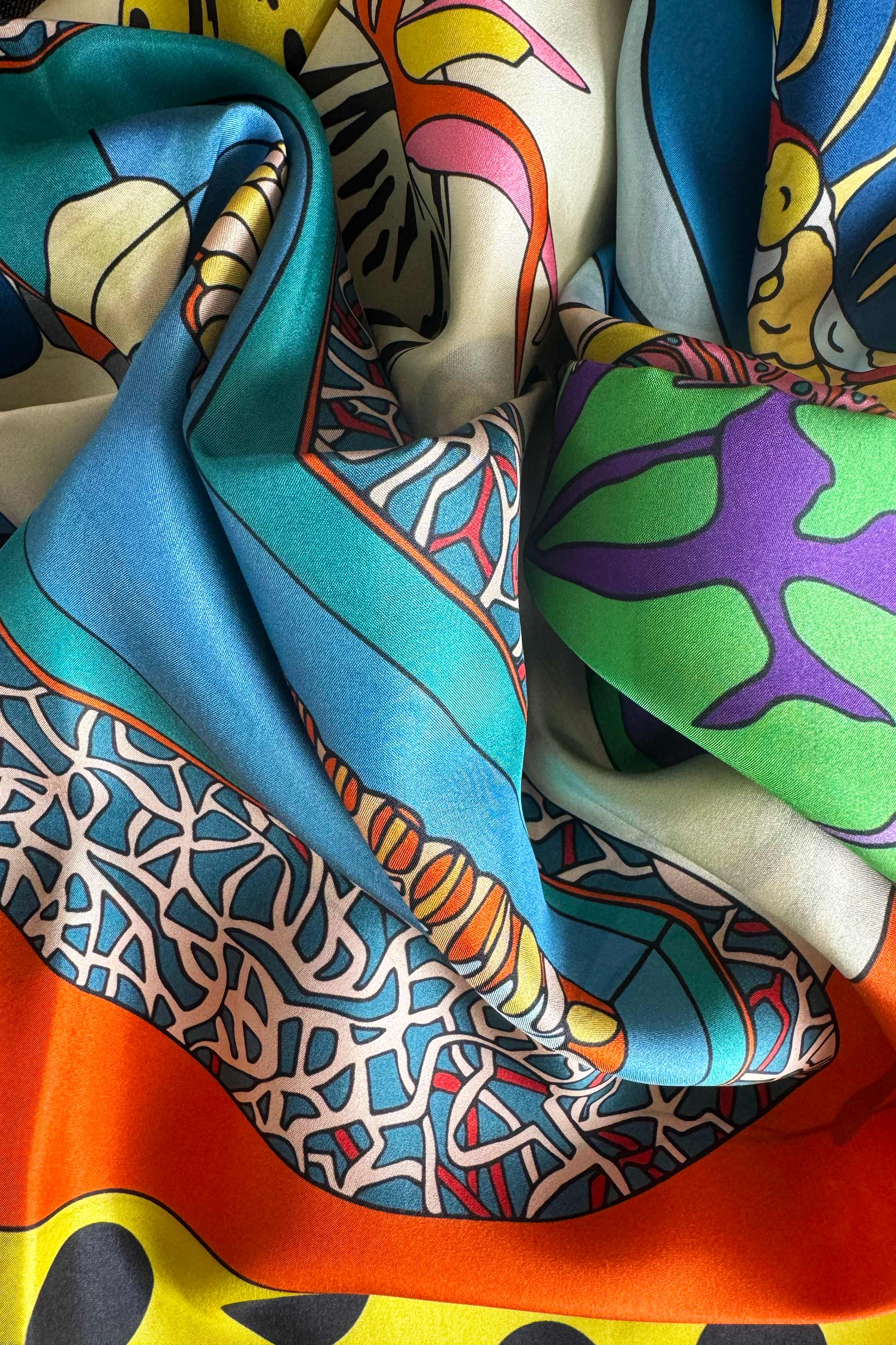 Summer Wind Multi 136 Silk Habotai