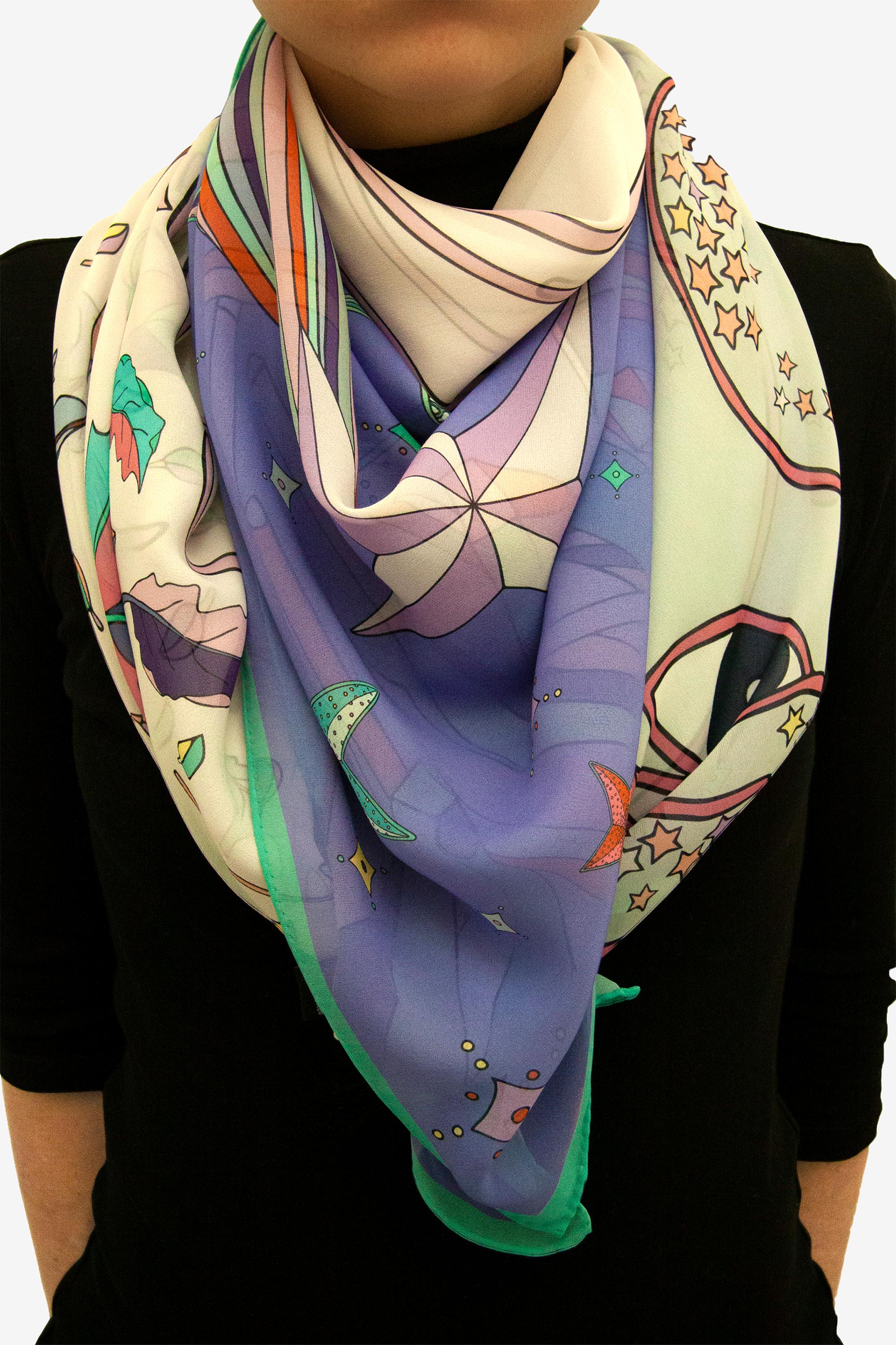 Winter wind lilac 136 Silk Georgette