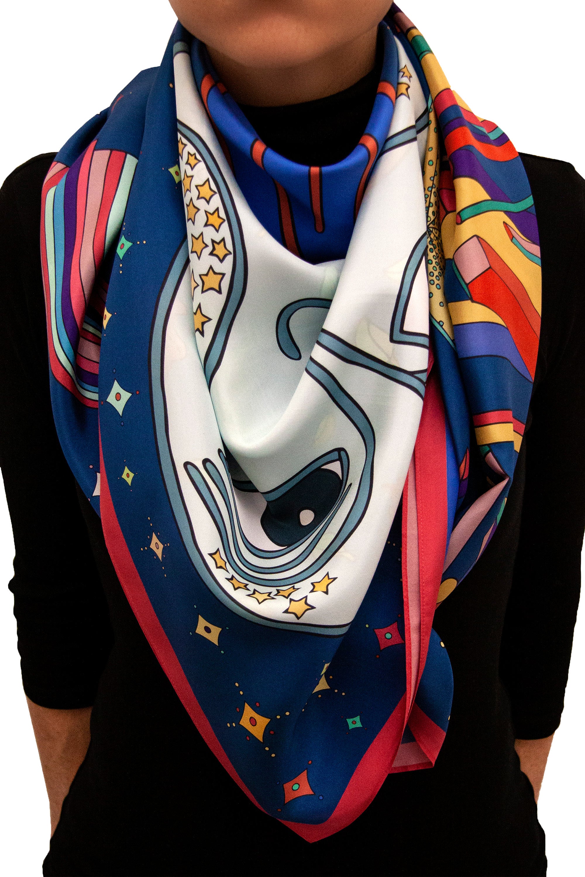 Winter wind scarf 136 Silk Habotai