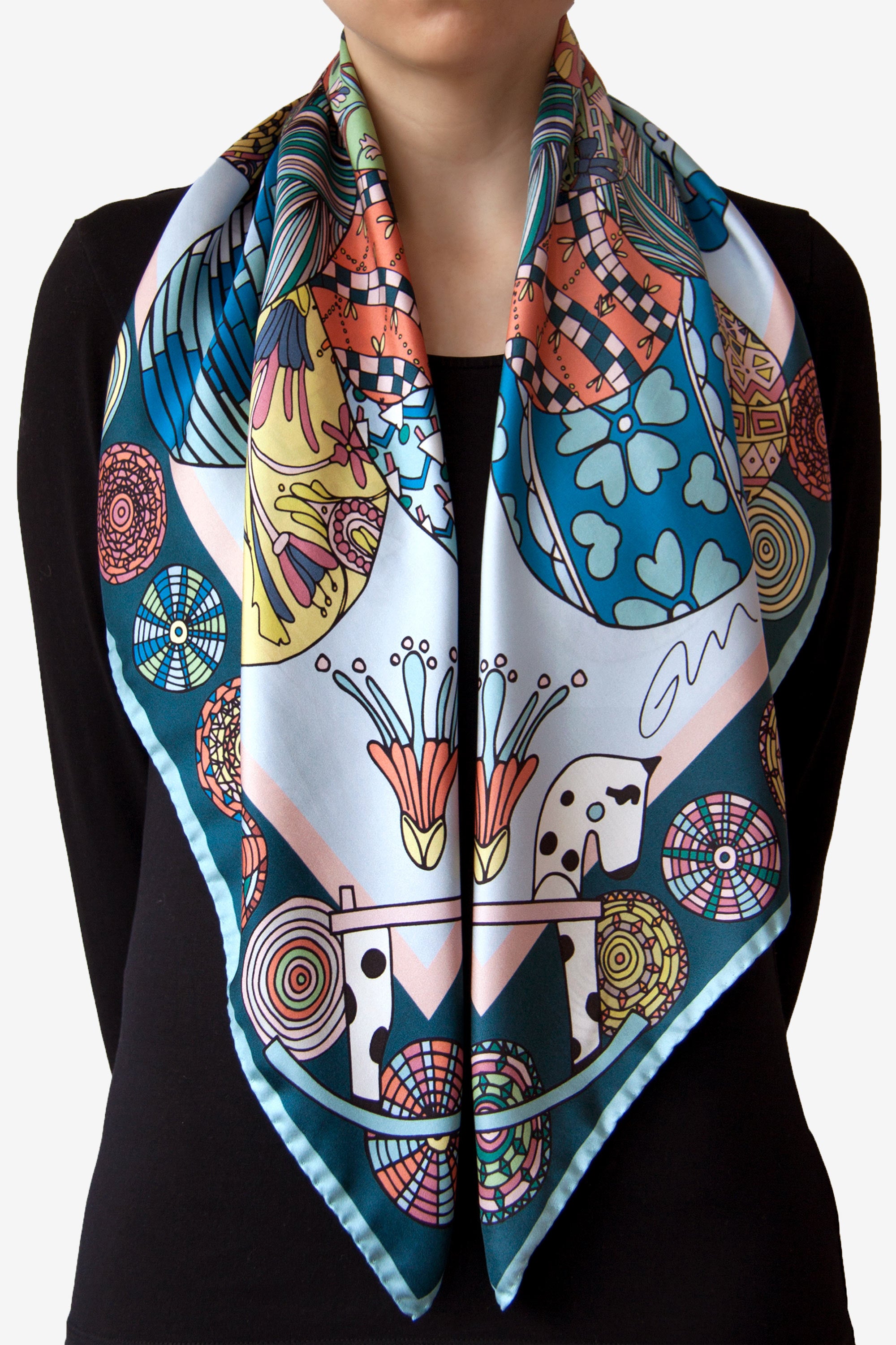 Susana Blue 90 Silk Twill