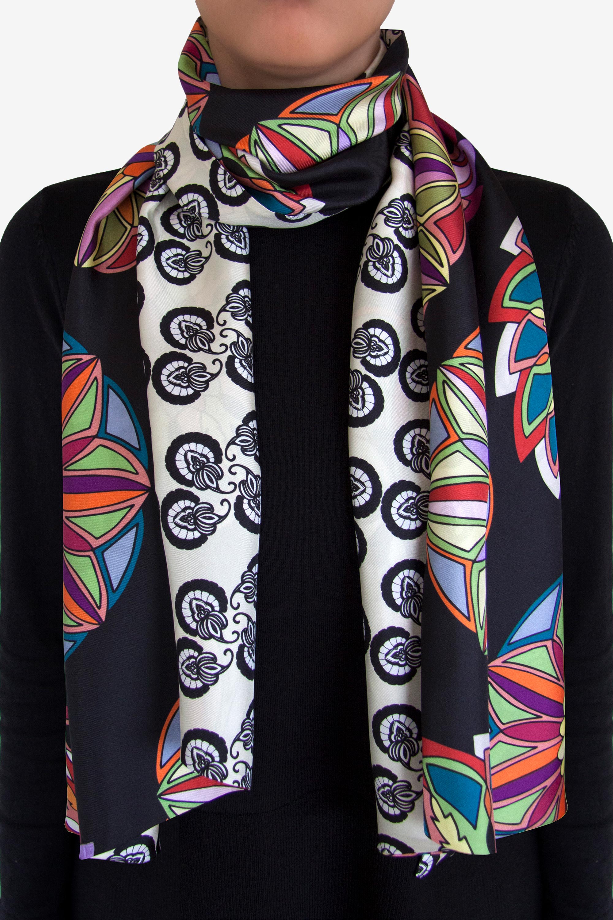 Russian Garden Multi 40x180 Silk Twill