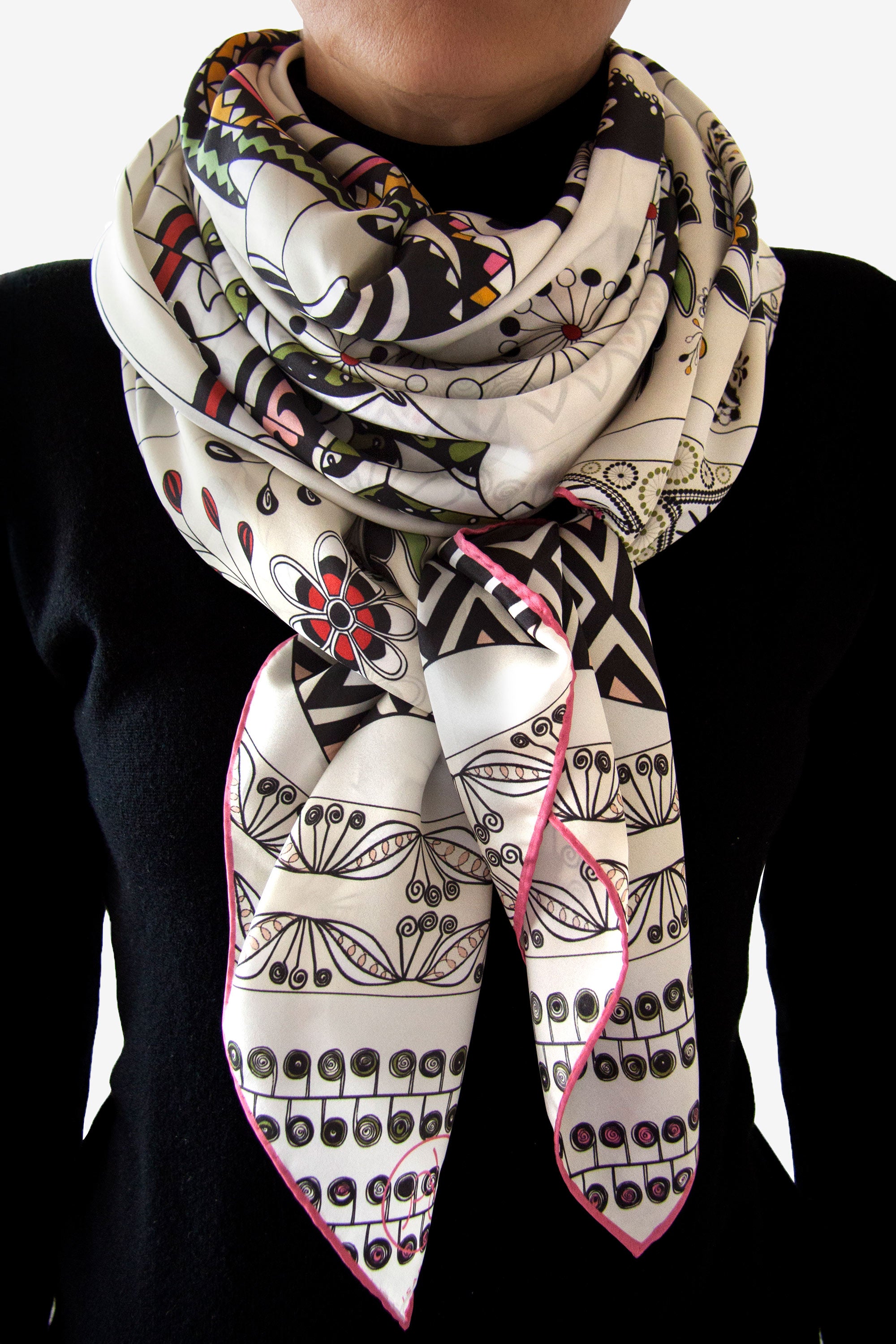 Faldas Black 136 Silk Habotai