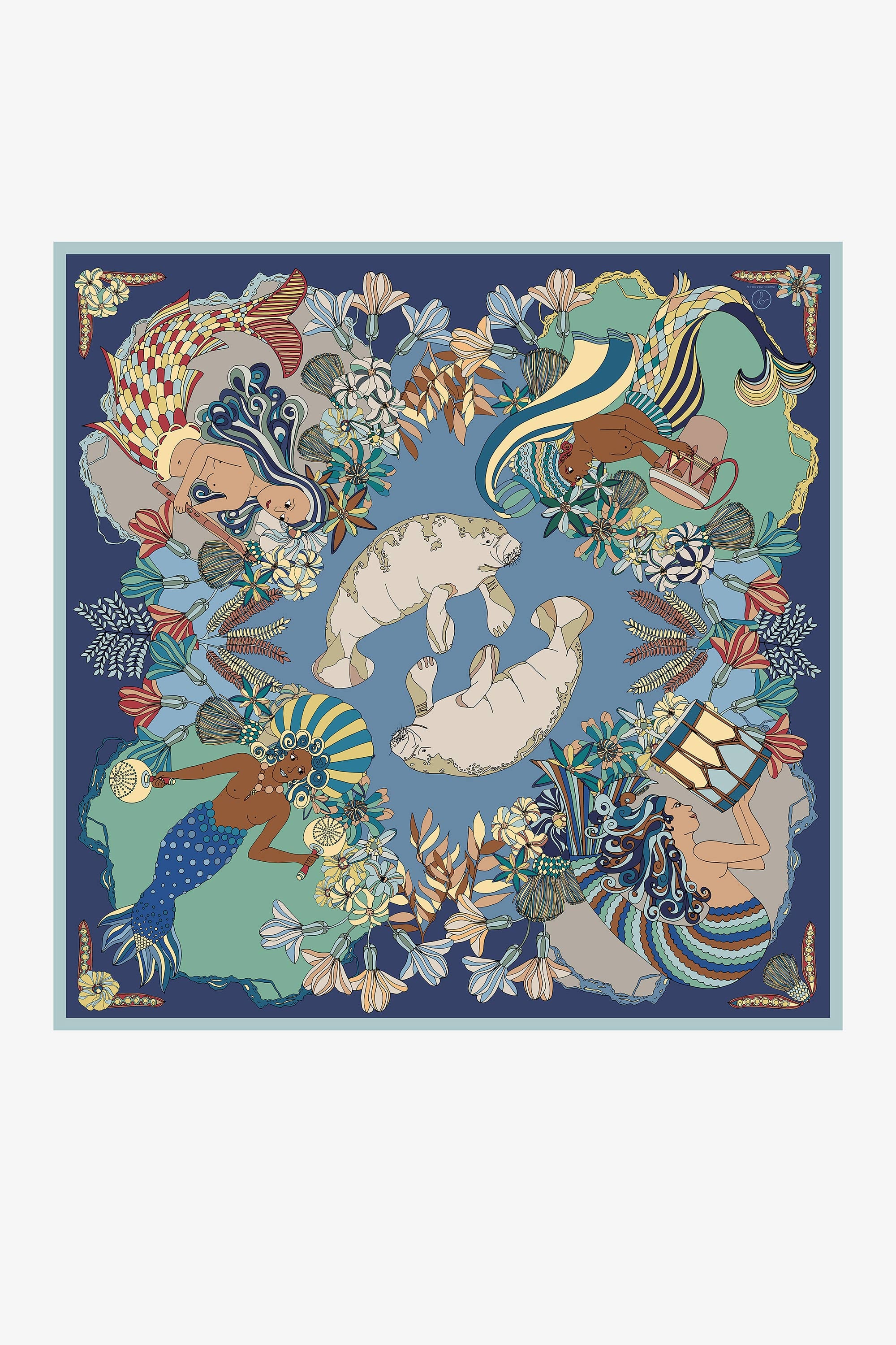 Magdalena Blue 134 Wool Silk