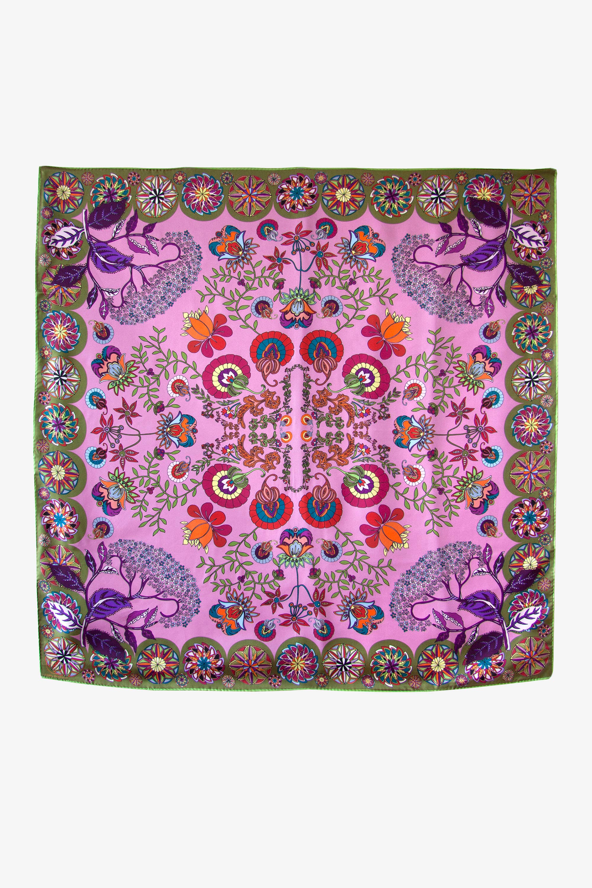 Russian Garden Multi 136 Silk Georgette