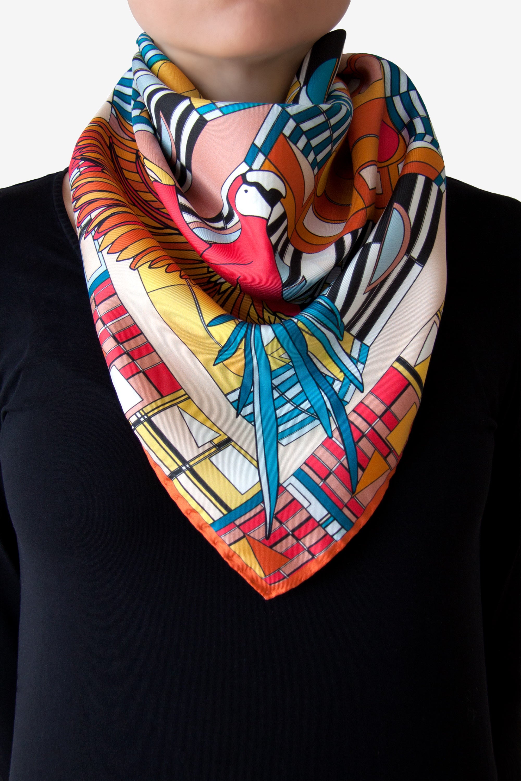 Rainforest Parrot 90 Silk Twill